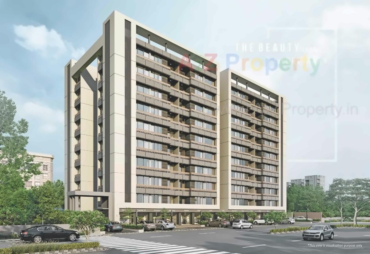 3D Elevation of real estate project Corus Heights located at Sola, Ahmedabad, Gujarat