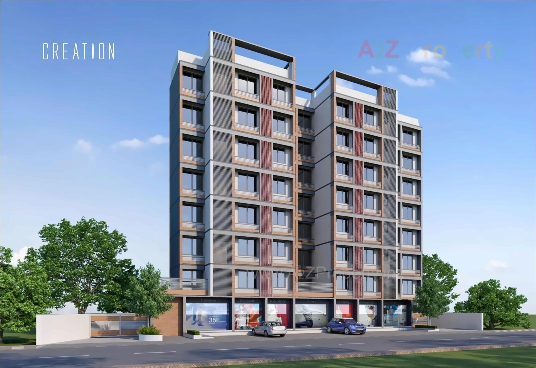 3D Elevation of real estate project Creation located at Ghuma, Ahmedabad, Gujarat