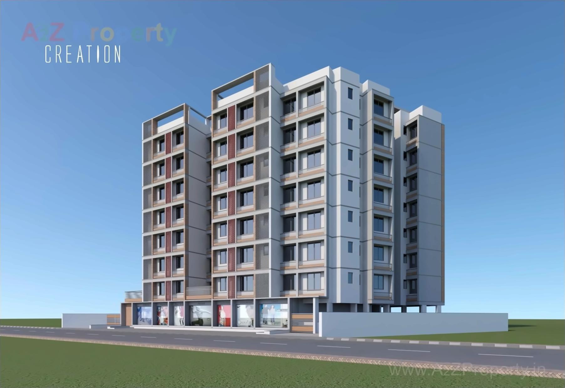 3D Elevation of real estate project Creation located at Ghuma, Ahmedabad, Gujarat