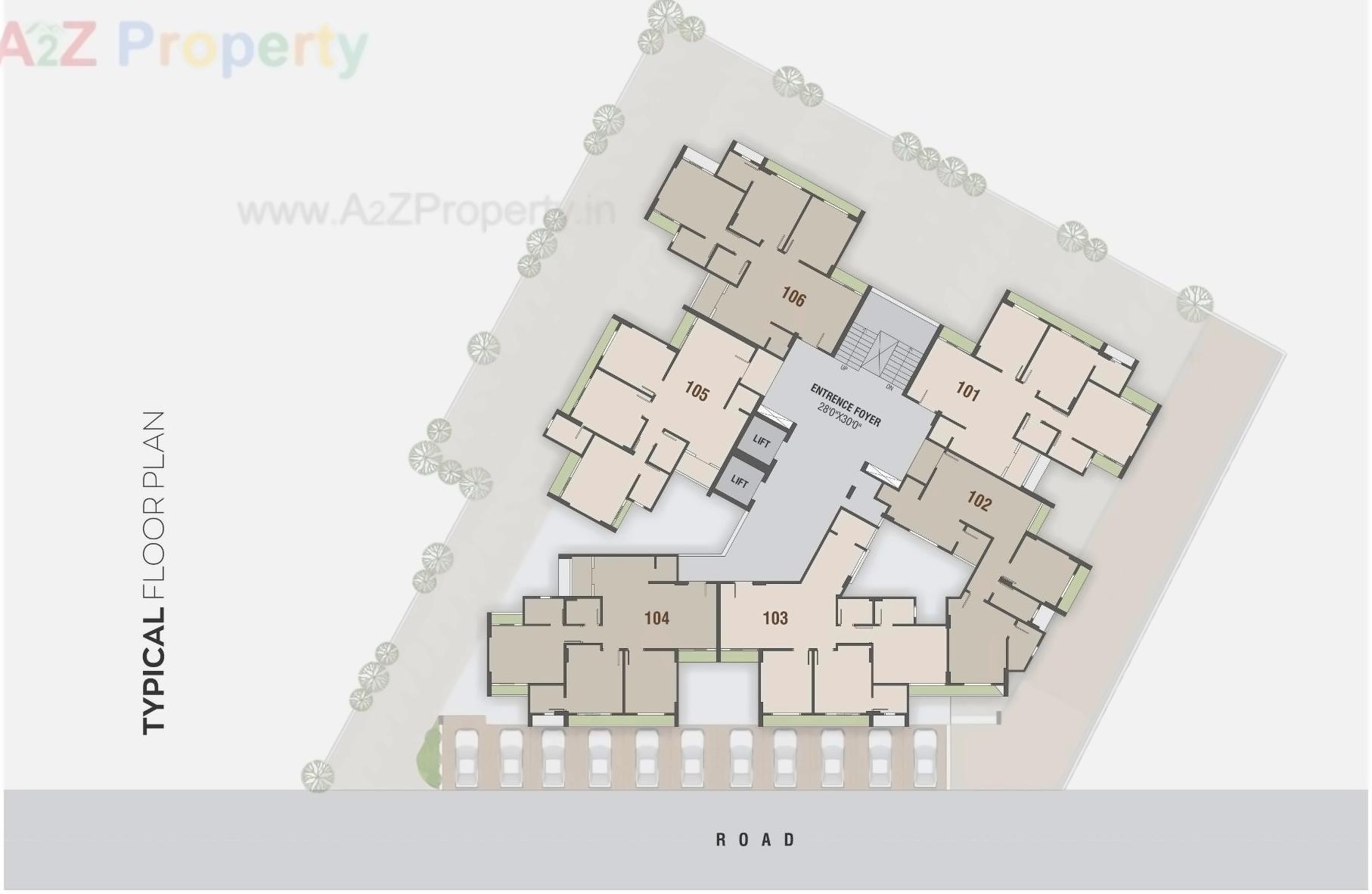 Layout of real estate project Creation located at Ghuma, Ahmedabad, Gujarat
