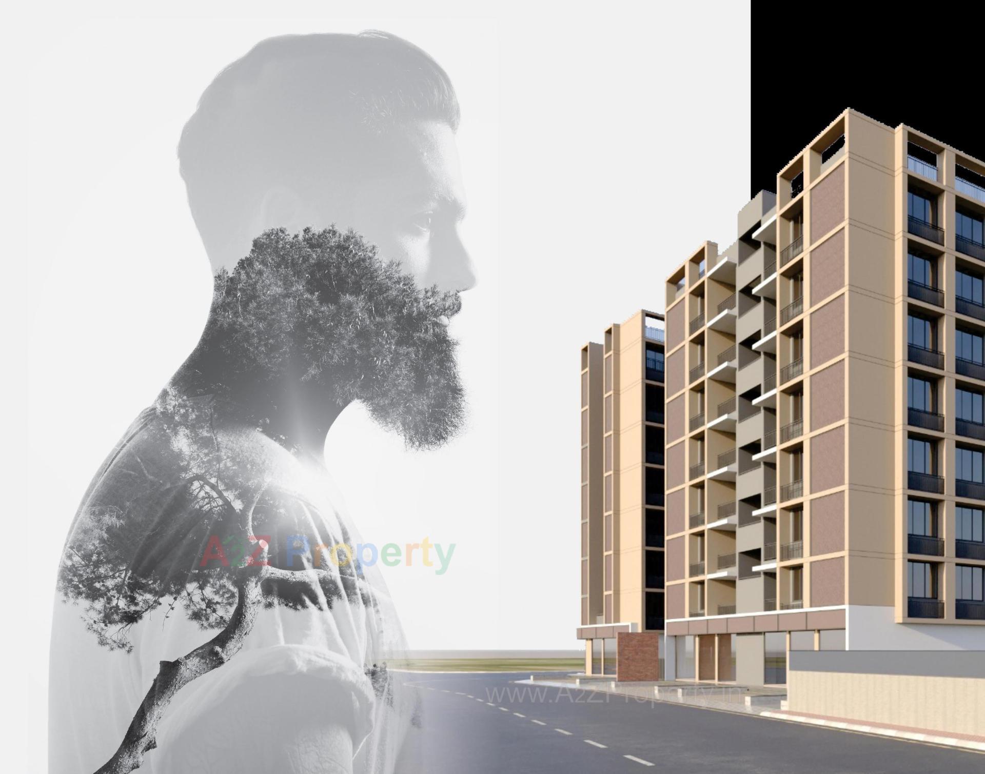 3D Elevation of real estate project Crown 140 located at Chiloda, Ahmedabad, Gujarat