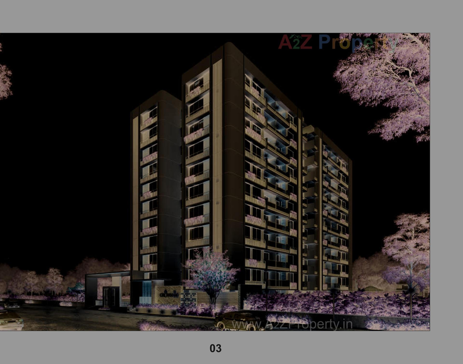 3D Elevation of real estate project Crown 80 located at Hanspura, Ahmedabad, Gujarat