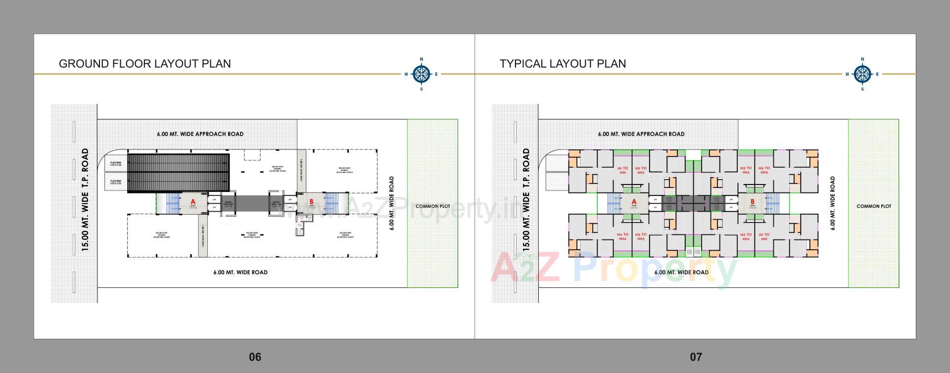 Layout of real estate project Crown 80 located at Hanspura, Ahmedabad, Gujarat