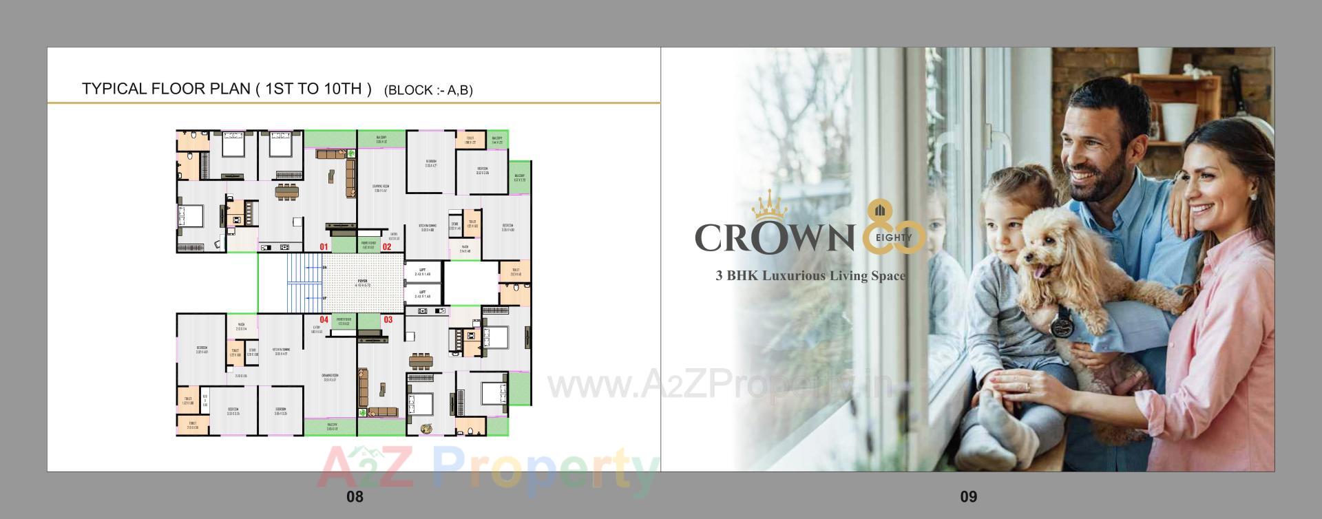Layout of real estate project Crown 80 located at Hanspura, Ahmedabad, Gujarat