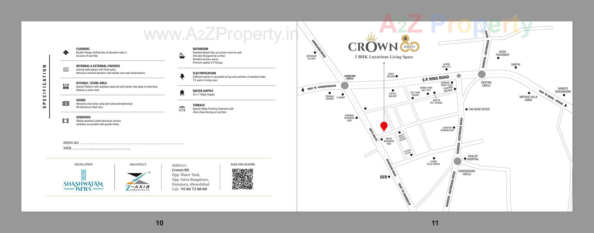  of real estate project Crown 80 located at Hanspura, Ahmedabad, Gujarat