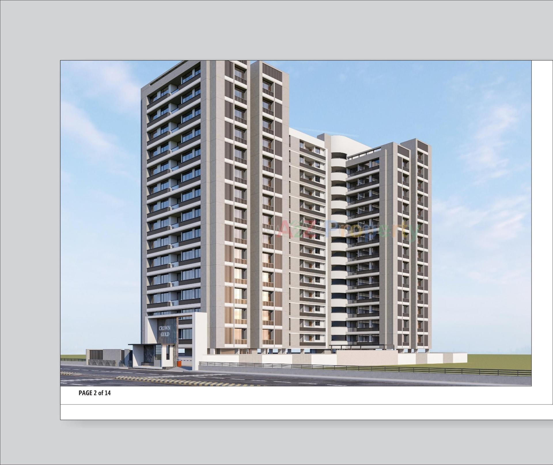 3D Elevation of real estate project Crown Gold located at Bilasiya, Ahmedabad, Gujarat