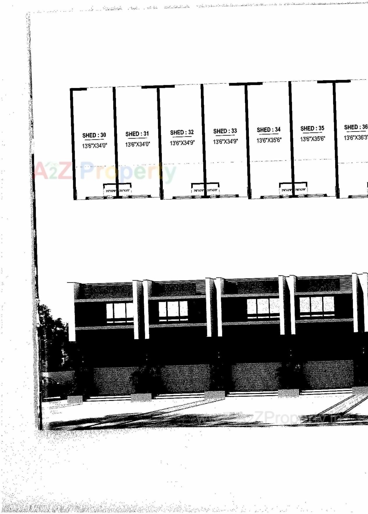 Layout of real estate project Crystal Avenue Industrial Park located at Odhav, Ahmedabad, Gujarat
