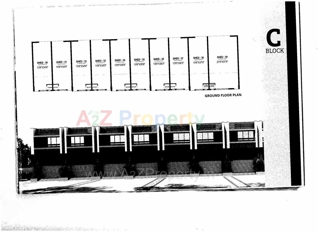 Layout of real estate project Crystal Avenue Industrial Park located at Odhav, Ahmedabad, Gujarat