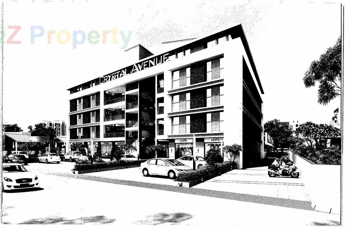 3D Elevation of real estate project Crystal Avenue Industrial Park located at Odhav, Ahmedabad, Gujarat