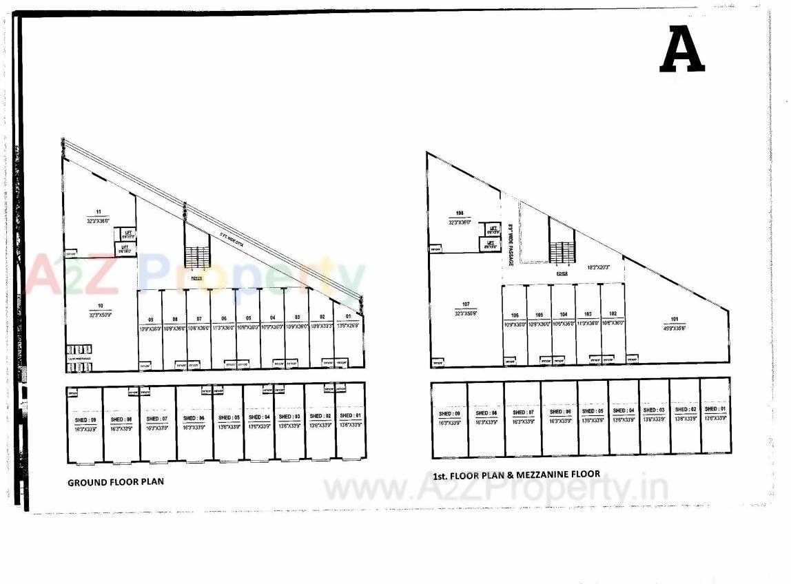 Layout of real estate project Crystal Avenue Industrial Park located at Odhav, Ahmedabad, Gujarat