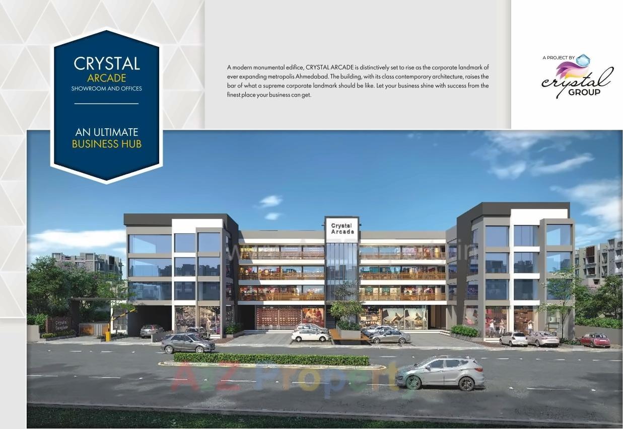 3D Elevation of real estate project Crystal Bunglows Crystal Arcade located at Kamod, Ahmedabad, Gujarat