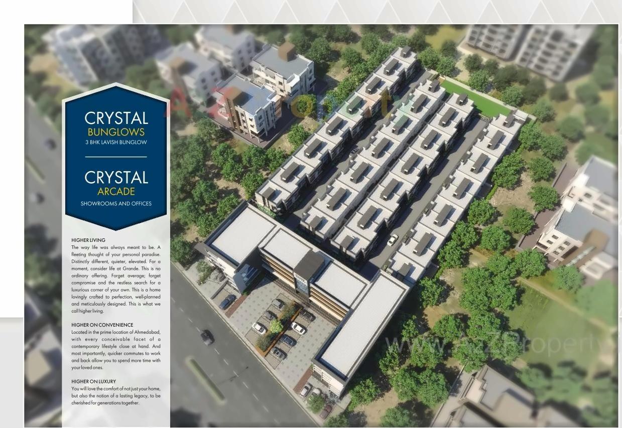 3D Elevation of real estate project Crystal Bunglows Crystal Arcade located at Kamod, Ahmedabad, Gujarat