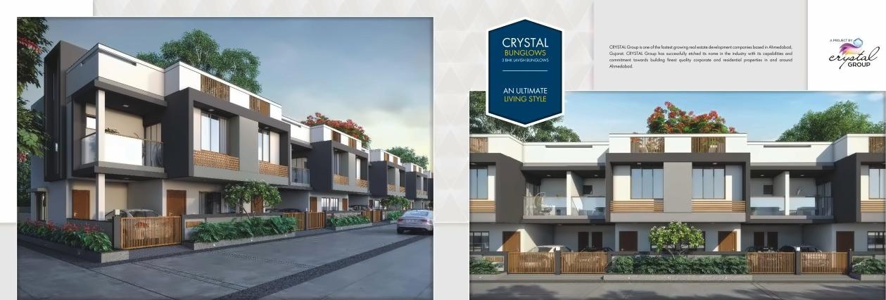 3D Elevation of real estate project Crystal Bunglows Crystal Arcade located at Kamod, Ahmedabad, Gujarat