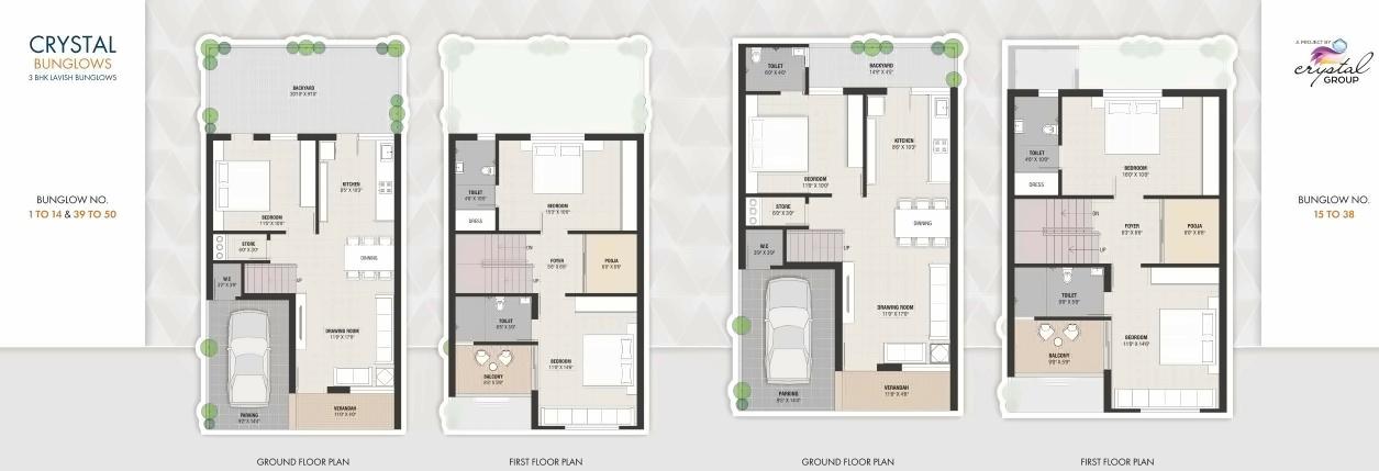 Layout of real estate project Crystal Bunglows Crystal Arcade located at Kamod, Ahmedabad, Gujarat