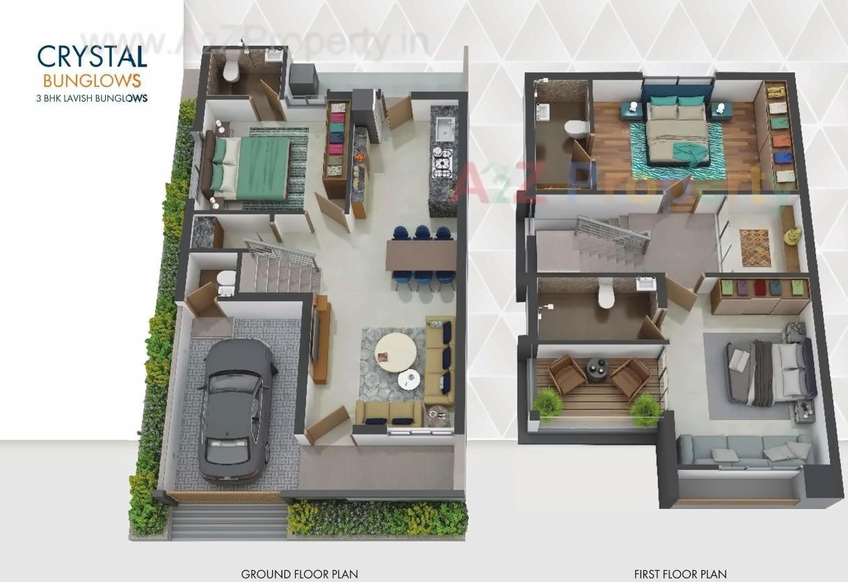 Layout of real estate project Crystal Bunglows Crystal Arcade located at Kamod, Ahmedabad, Gujarat
