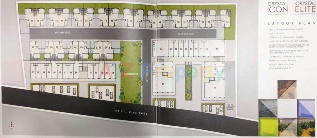 Layout of real estate project Crystal Ellite Icon Icon located at Naroda, Ahmedabad, Gujarat