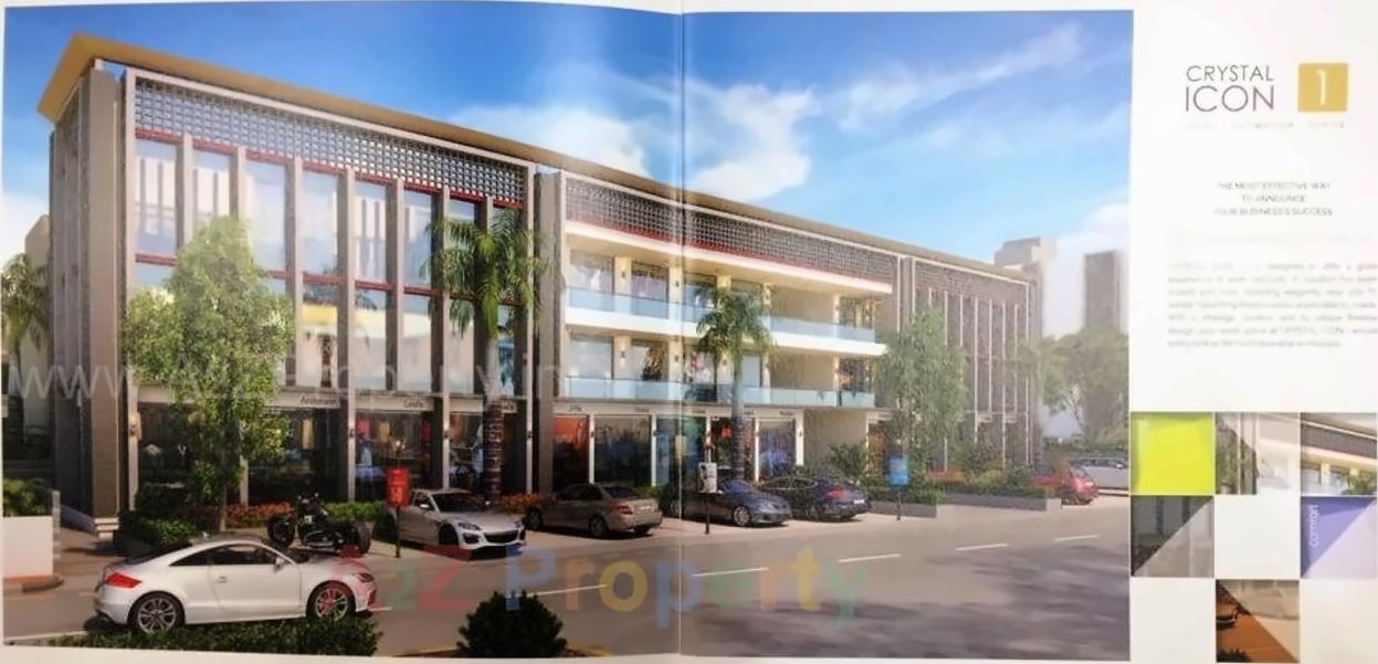 3D Elevation of real estate project Crystal Ellite Icon Icon located at Naroda, Ahmedabad, Gujarat