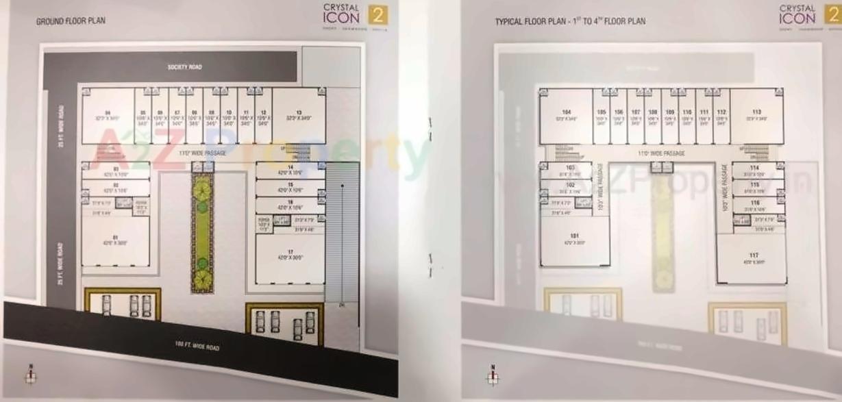 Layout of real estate project Crystal Ellite Icon Icon located at Naroda, Ahmedabad, Gujarat