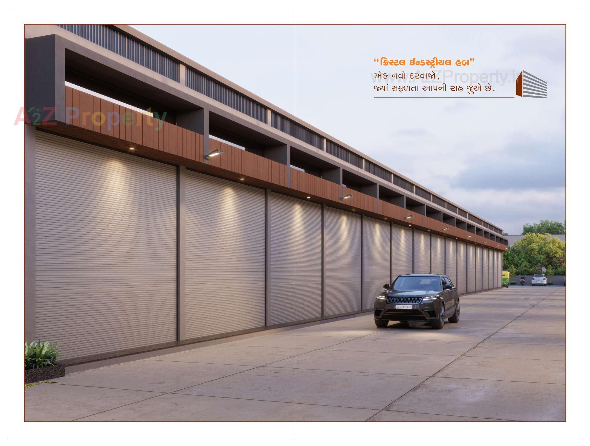 3D Elevation of real estate project Crystal Industrial Hub located at Kathwada, Ahmedabad, Gujarat
