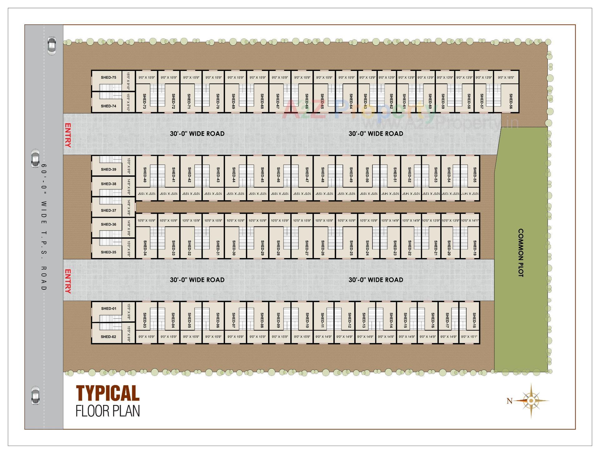 Layout of real estate project Crystal Industrial Hub located at Kathwada, Ahmedabad, Gujarat