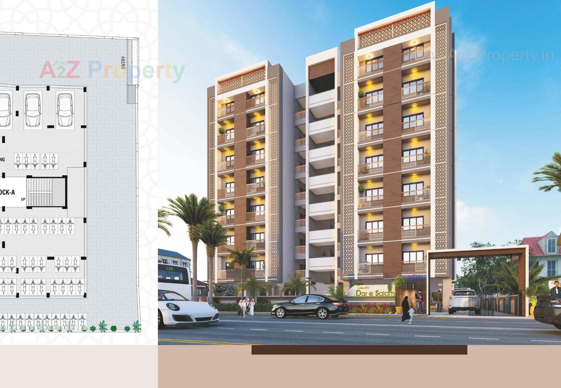 3D Elevation of real estate project Dar E Salam Residency located at Gyaspur, Ahmedabad, Gujarat