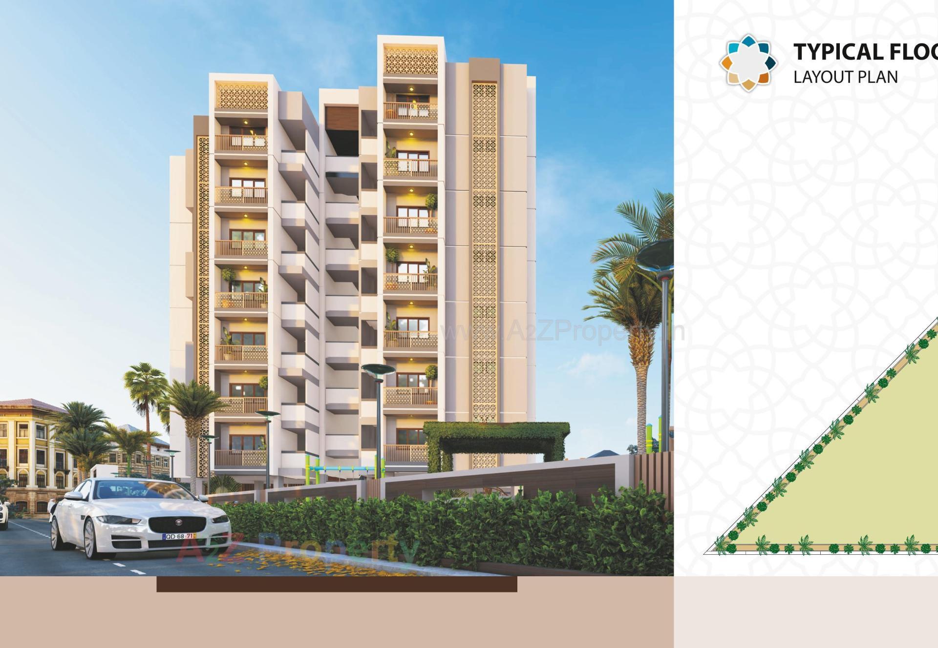 3D Elevation of real estate project Dar E Salam Residency located at Gyaspur, Ahmedabad, Gujarat