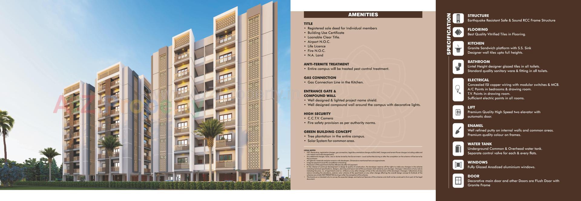 3D Elevation of real estate project Dar E Salam Residency located at Gyaspur, Ahmedabad, Gujarat