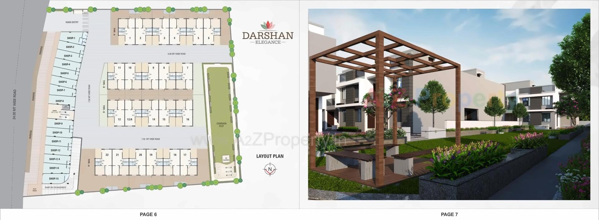 Layout of real estate project Darshan Elegance located at Sanand, Ahmedabad, Gujarat