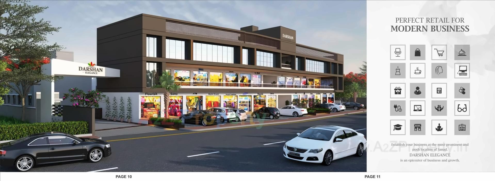 3D Elevation of real estate project Darshan Elegance located at Sanand, Ahmedabad, Gujarat