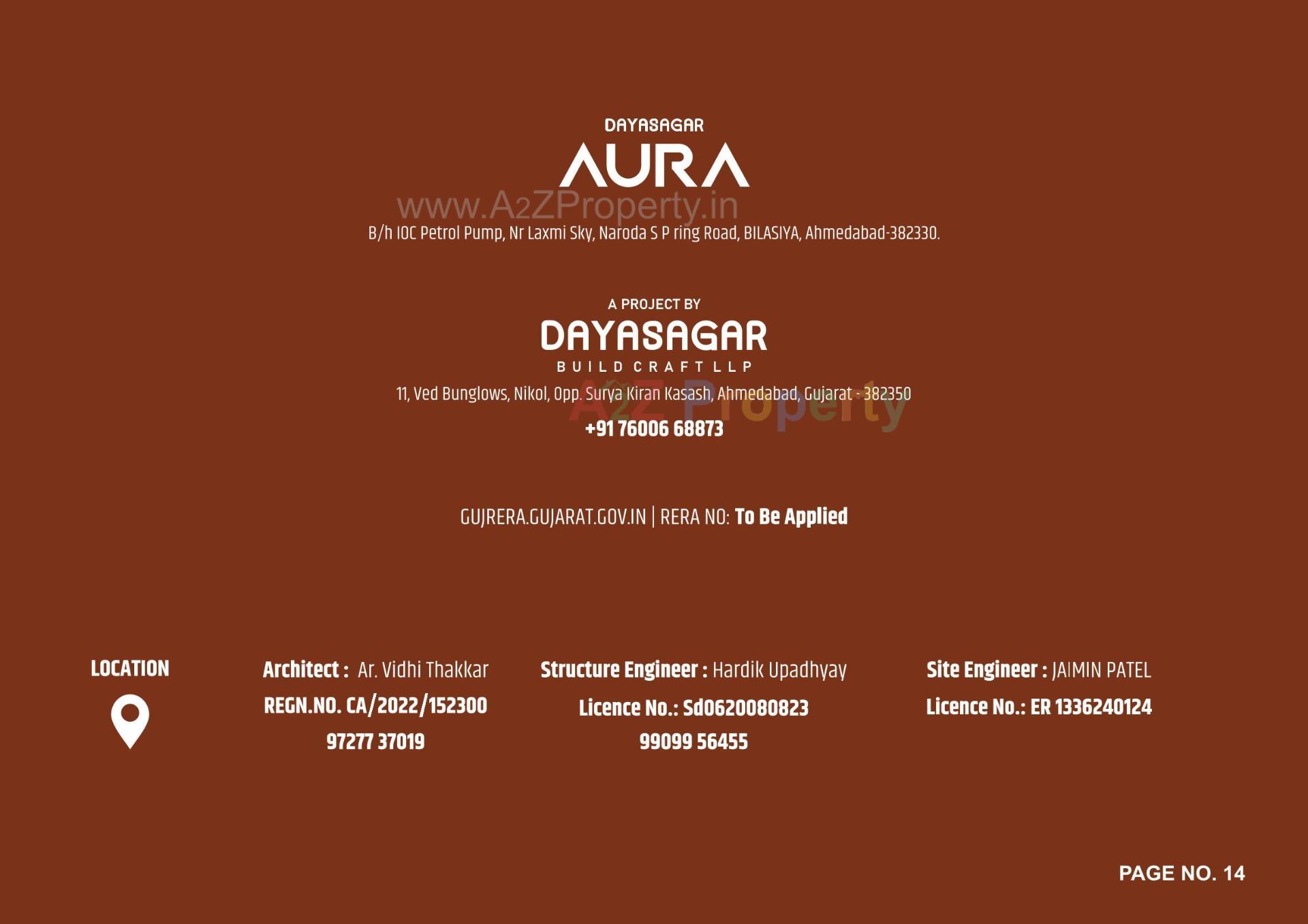  of real estate project Dayasagar Aura located at Hanspura, Ahmedabad, Gujarat