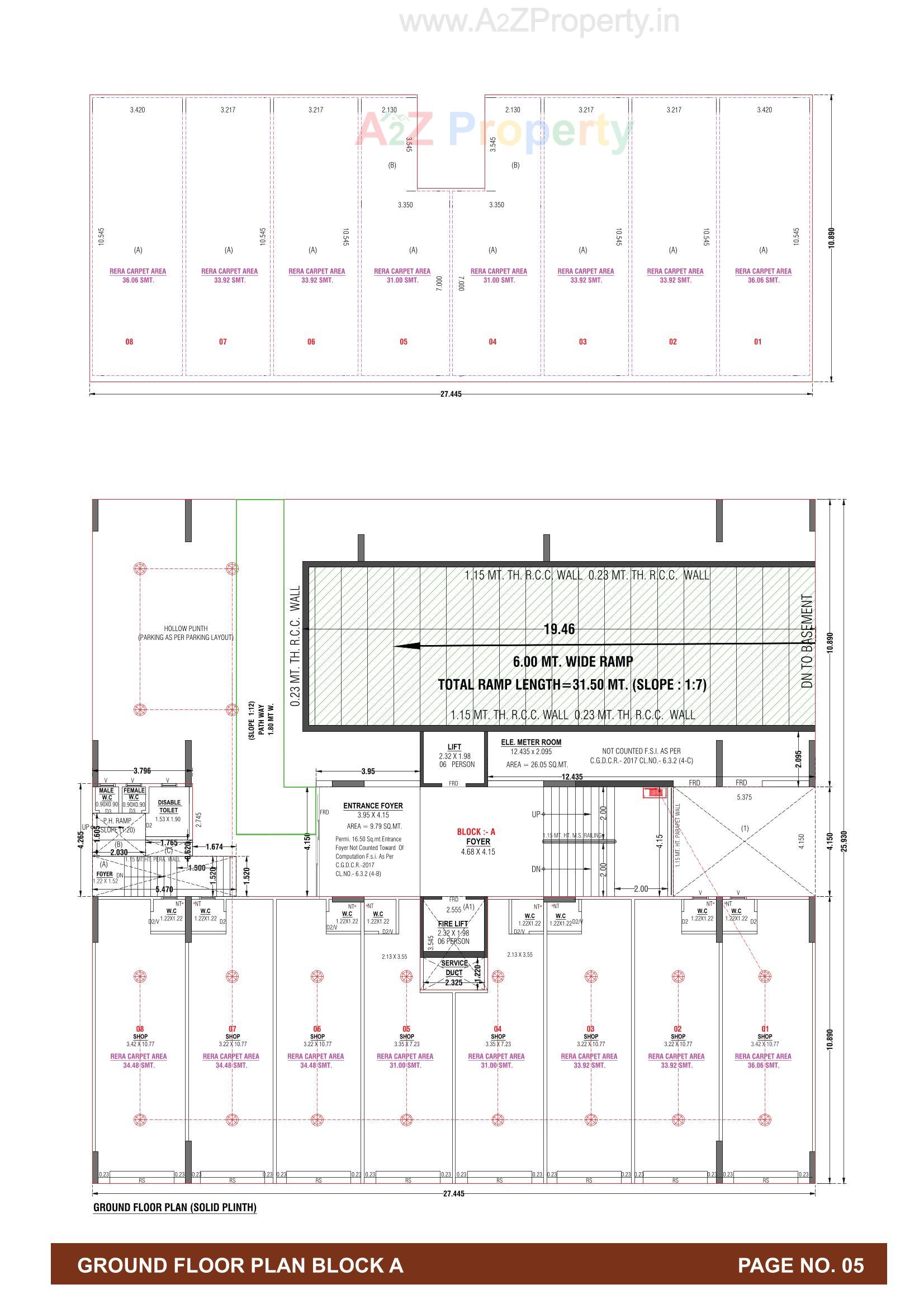 Layout of real estate project Dayasagar Aura located at Hanspura, Ahmedabad, Gujarat