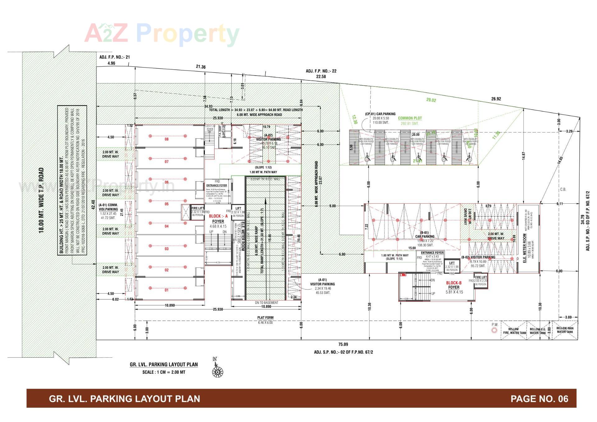 Layout of real estate project Dayasagar Aura located at Hanspura, Ahmedabad, Gujarat