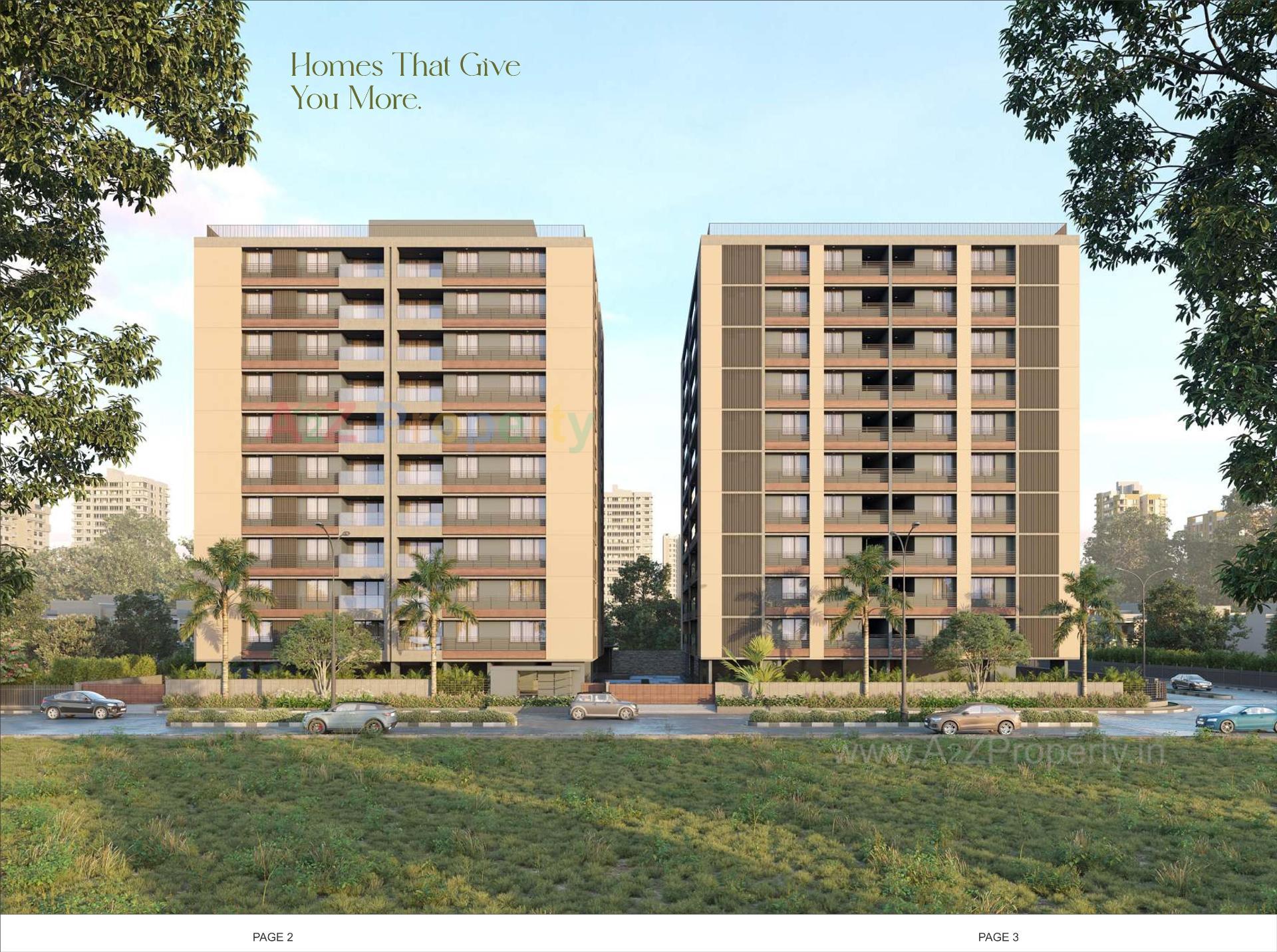 3D Elevation of real estate project Dev Aamrakunj Platinum located at Chandkheda, Ahmedabad, Gujarat