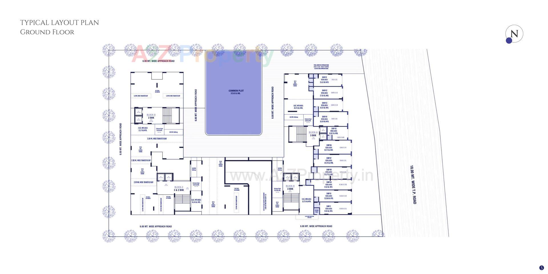Layout of real estate project Dev Aashish Pride Plus located at Hanspura, Ahmedabad, Gujarat
