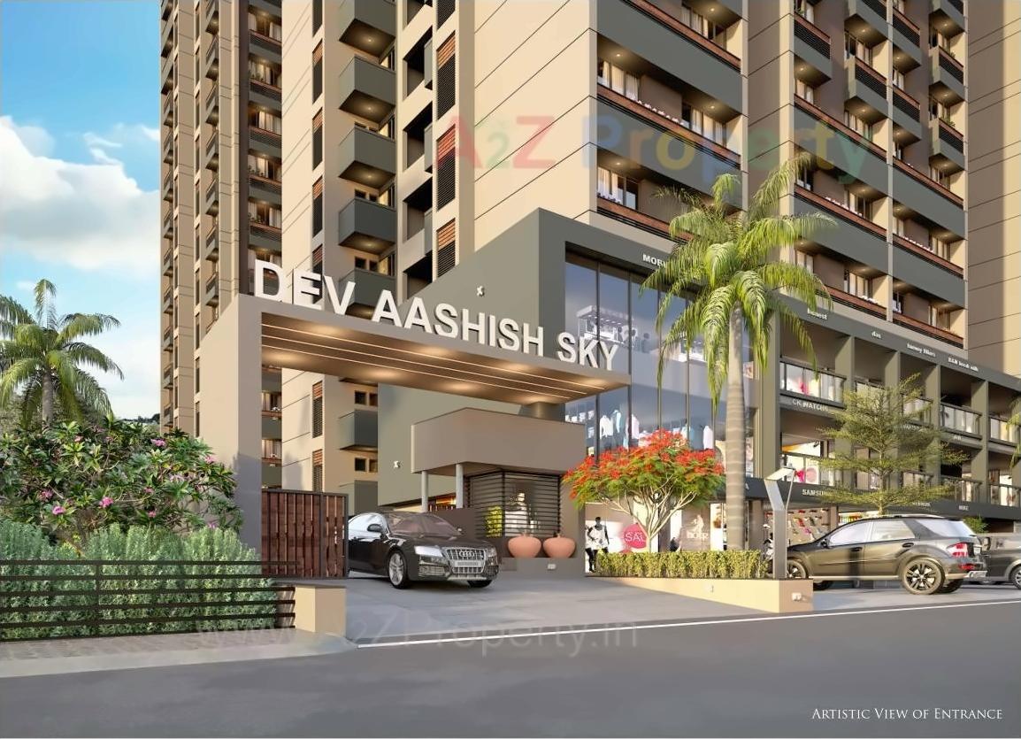 3D Elevation of real estate project Dev Aashish Sky located at Naroda, Ahmedabad, Gujarat