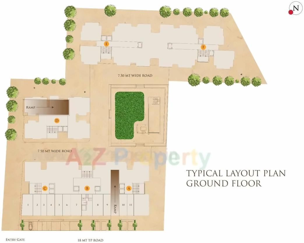 Layout of real estate project Dev Aashish Sky located at Naroda, Ahmedabad, Gujarat