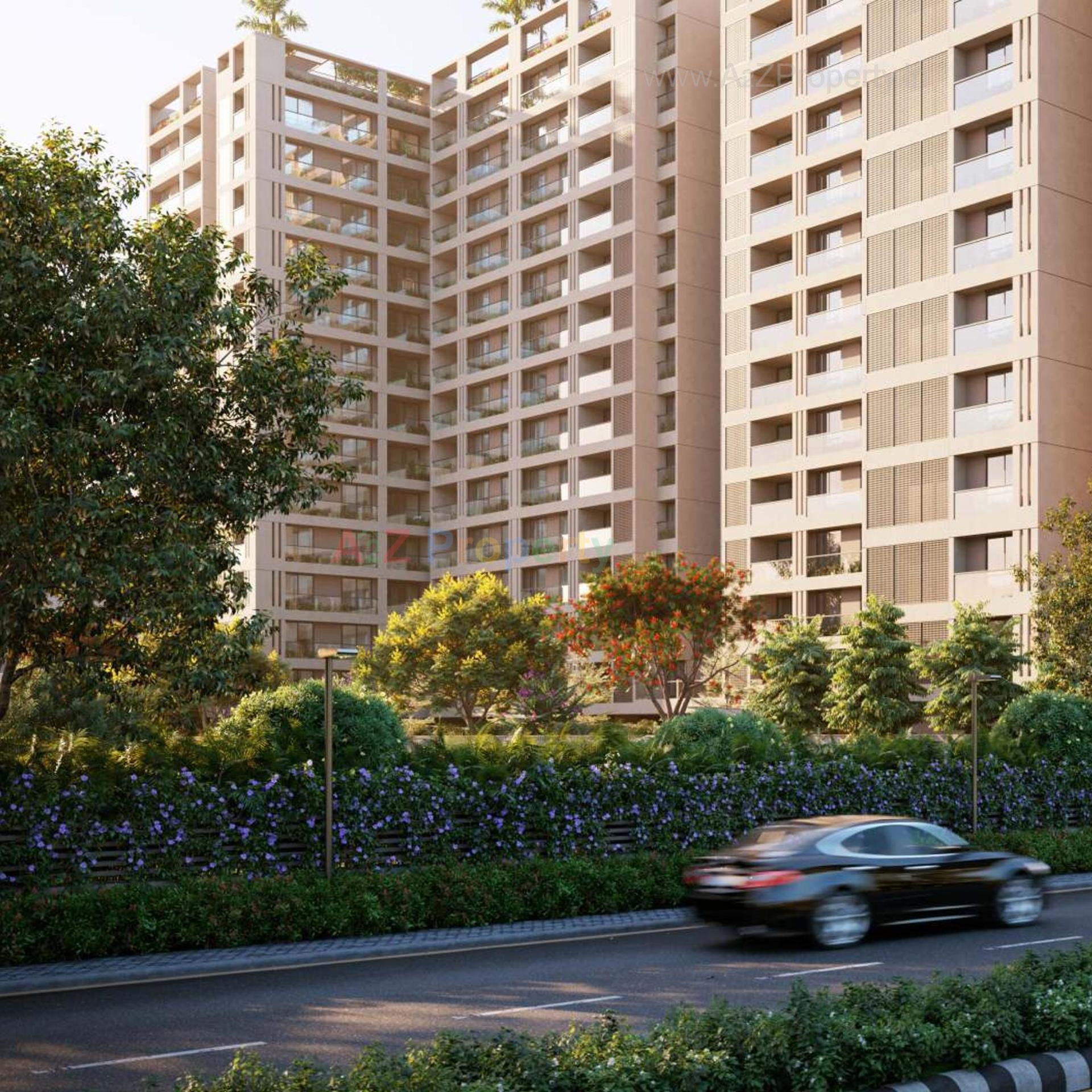 3D Elevation of real estate project Dev Aashish Z Plus located at Hanspura, Ahmedabad, Gujarat