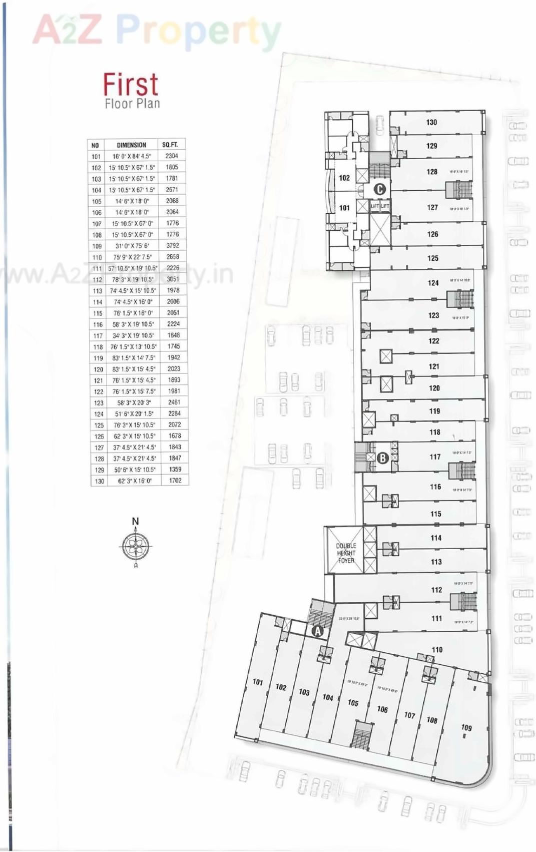 Layout of real estate project Dev Atelier located at Vejalpur, Ahmedabad, Gujarat