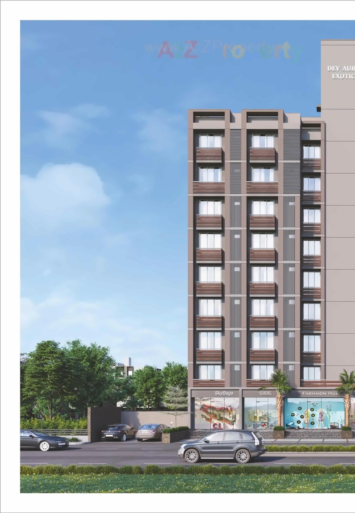 3D Elevation of real estate project Dev Auram Exotica located at Chenpur, Ahmedabad, Gujarat