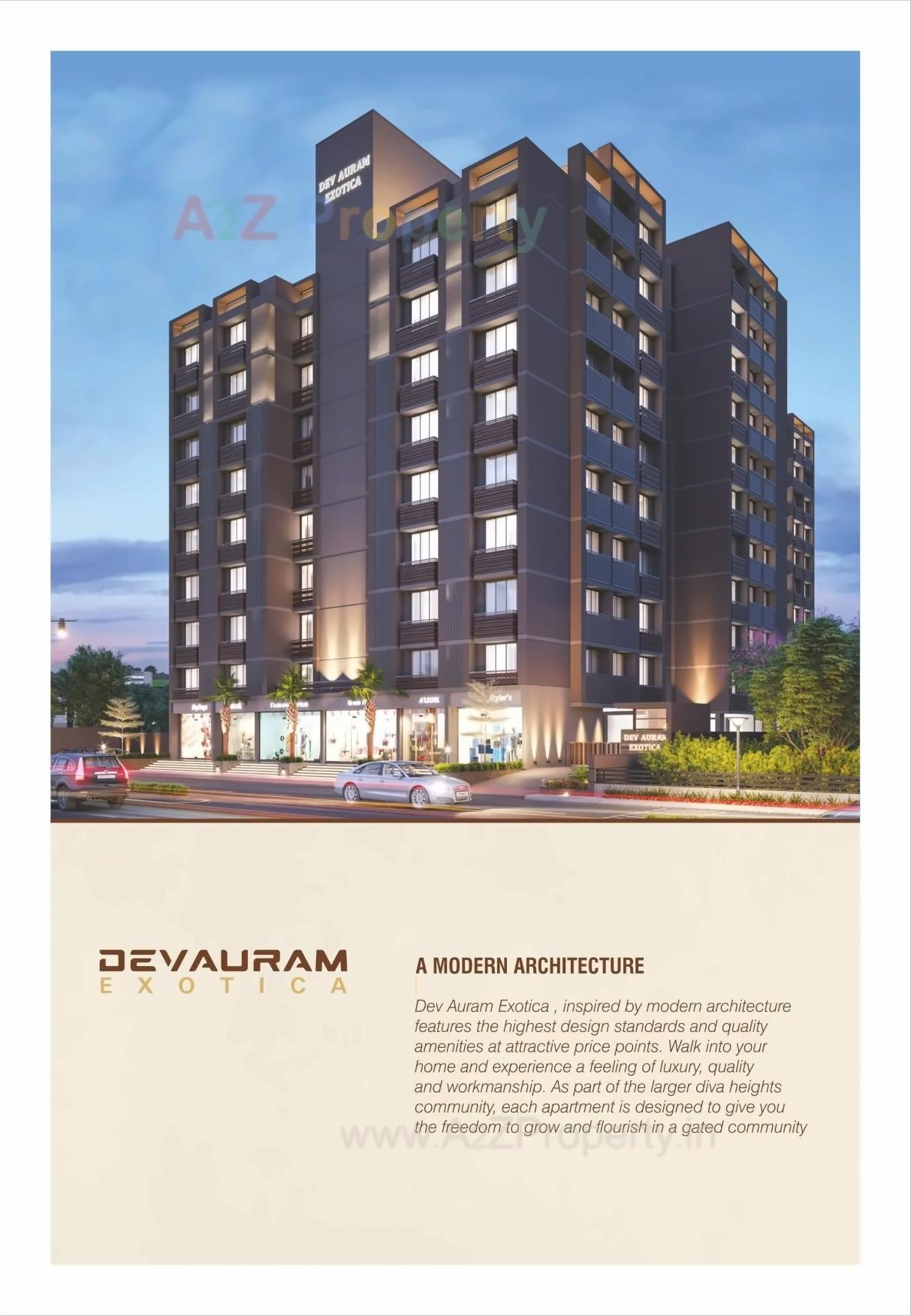 3D Elevation of real estate project Dev Auram Exotica located at Chenpur, Ahmedabad, Gujarat