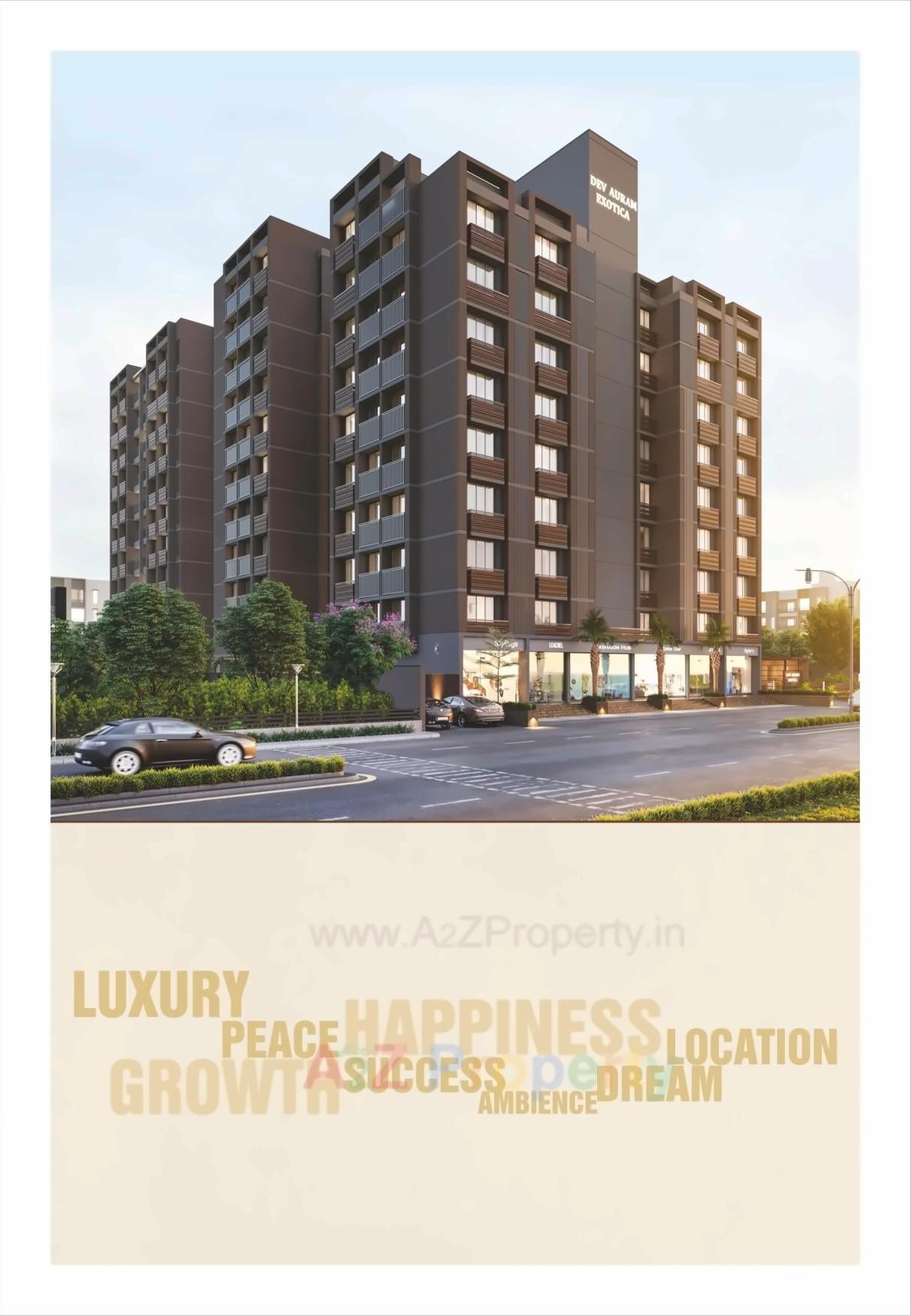 3D Elevation of real estate project Dev Auram Exotica located at Chenpur, Ahmedabad, Gujarat