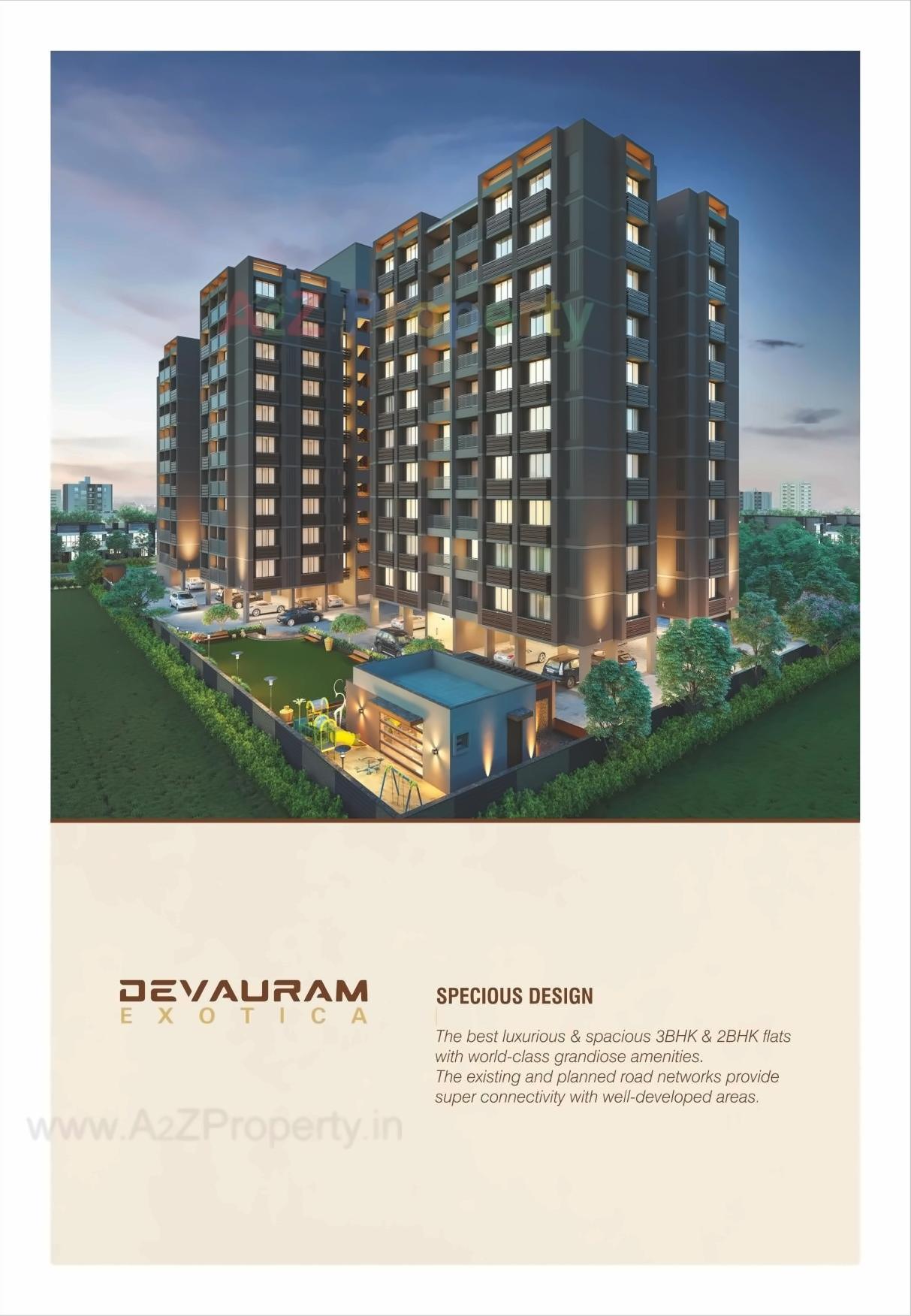 3D Elevation of real estate project Dev Auram Exotica located at Chenpur, Ahmedabad, Gujarat