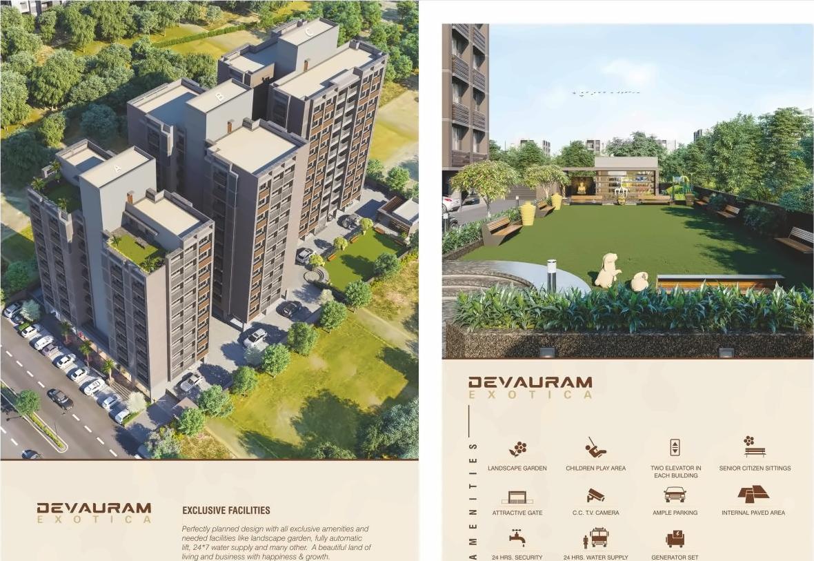3D Elevation of real estate project Dev Auram Exotica located at Chenpur, Ahmedabad, Gujarat