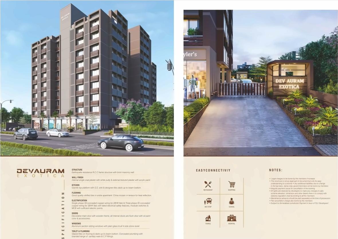 3D Elevation of real estate project Dev Auram Exotica located at Chenpur, Ahmedabad, Gujarat
