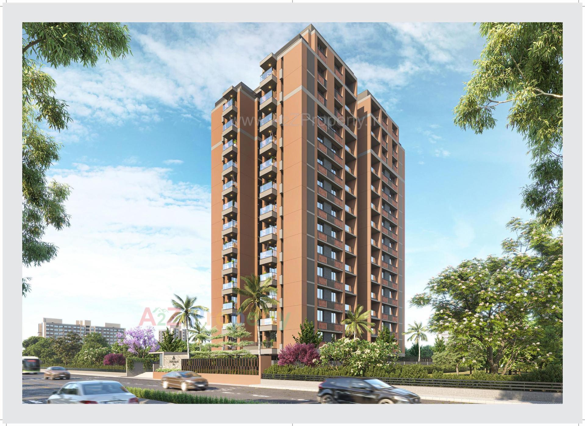 3D Elevation of real estate project Dev Auram Sky located at Chenpur, Ahmedabad, Gujarat