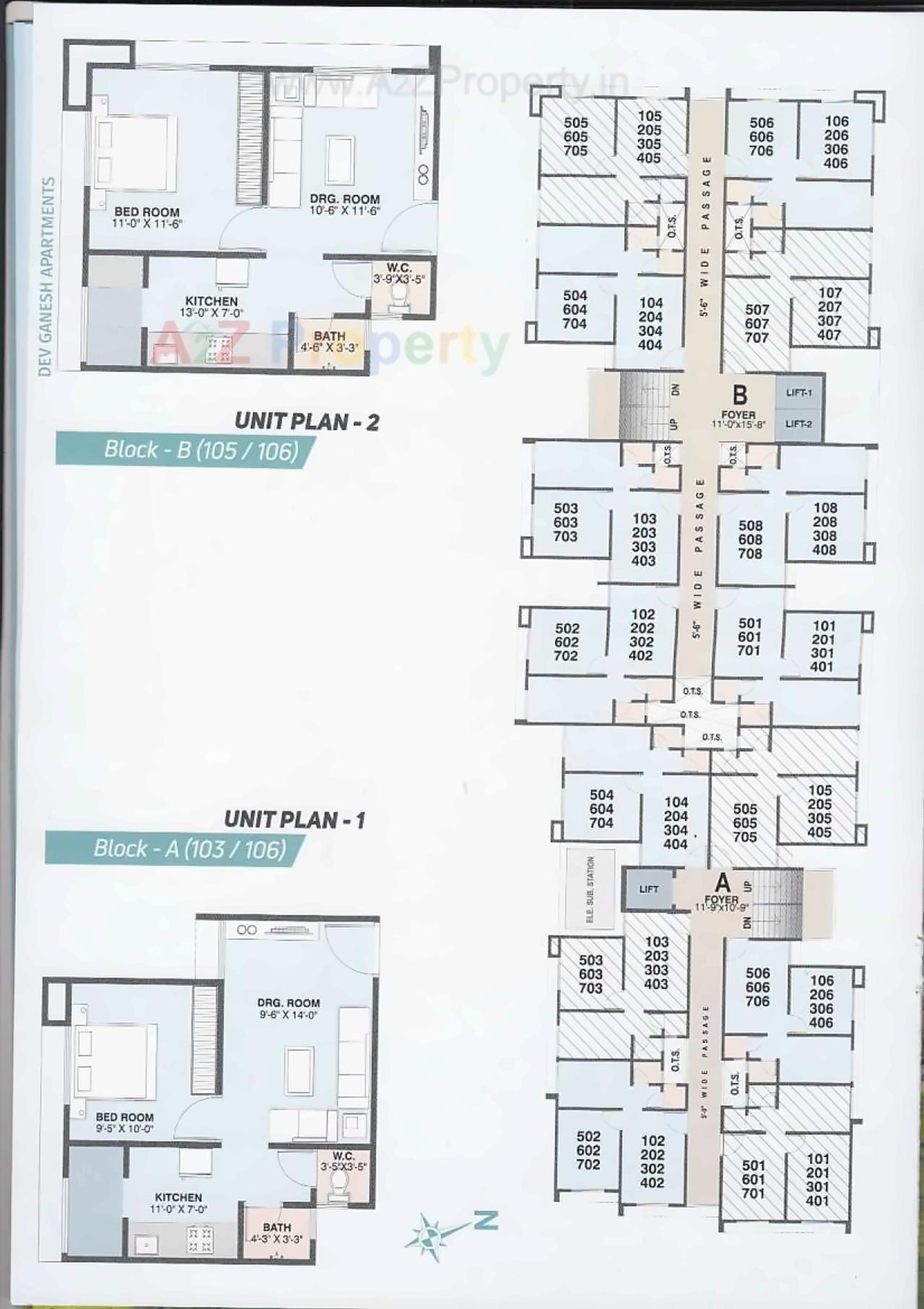 Layout of real estate project Dev Ganesh Apartments located at Chenpur, Ahmedabad, Gujarat