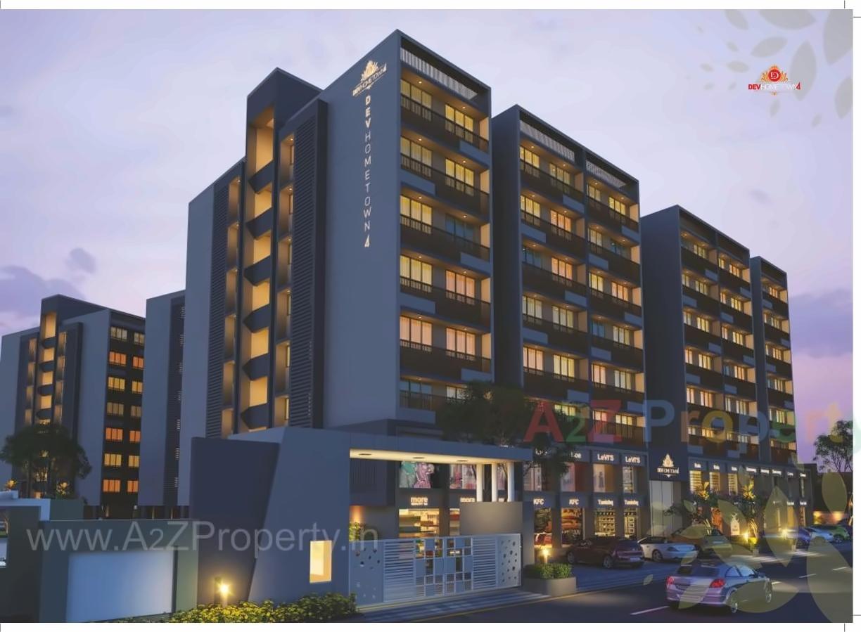 3D Elevation of real estate project Dev Home Town located at Ahmedabad, Ahmedabad, Gujarat