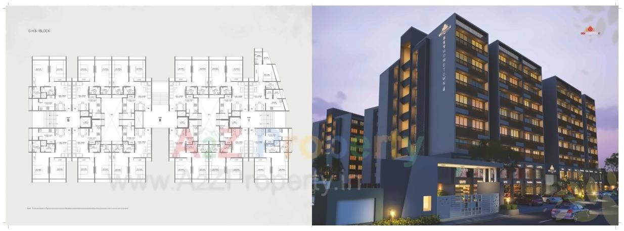 Layout of real estate project Dev Home Town located at Ahmedabad, Ahmedabad, Gujarat