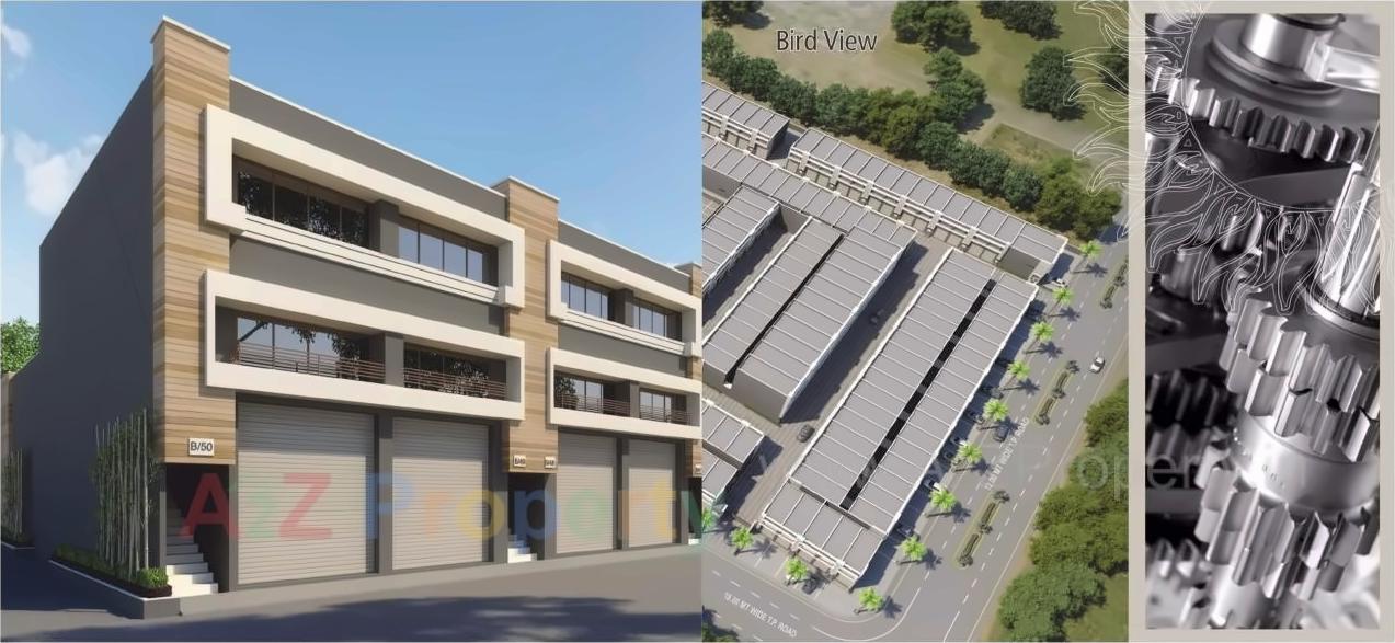 3D Elevation of real estate project Dev Land Block C, located at Kathwada, Ahmedabad, Gujarat