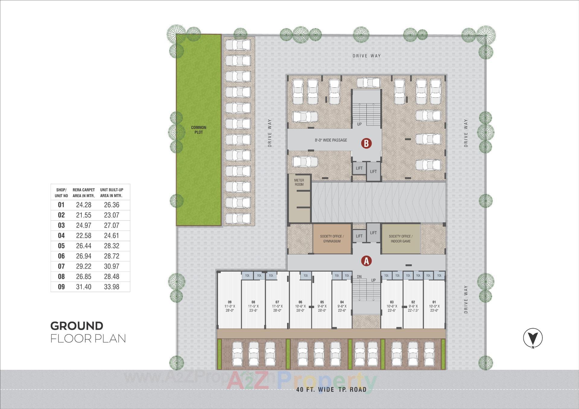 Layout of real estate project Dev Param located at Zundal, Ahmedabad, Gujarat